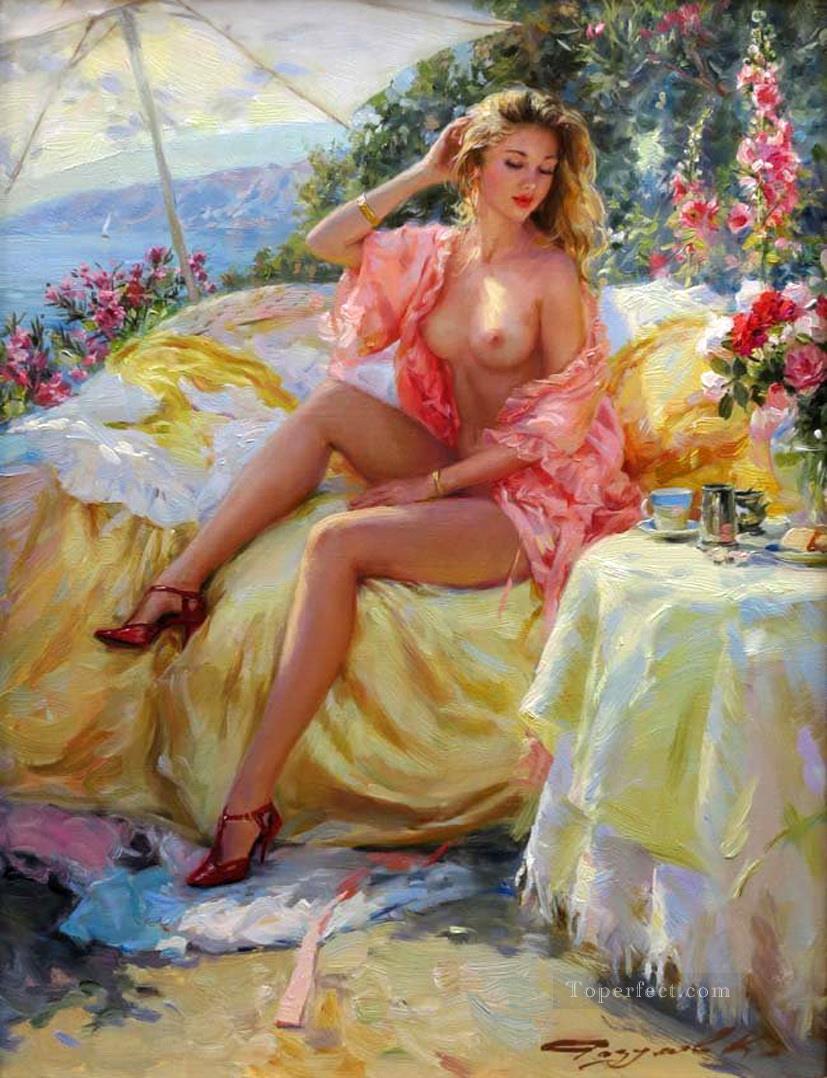 Pretty Lady KR 019 Impressionist nude Oil Paintings